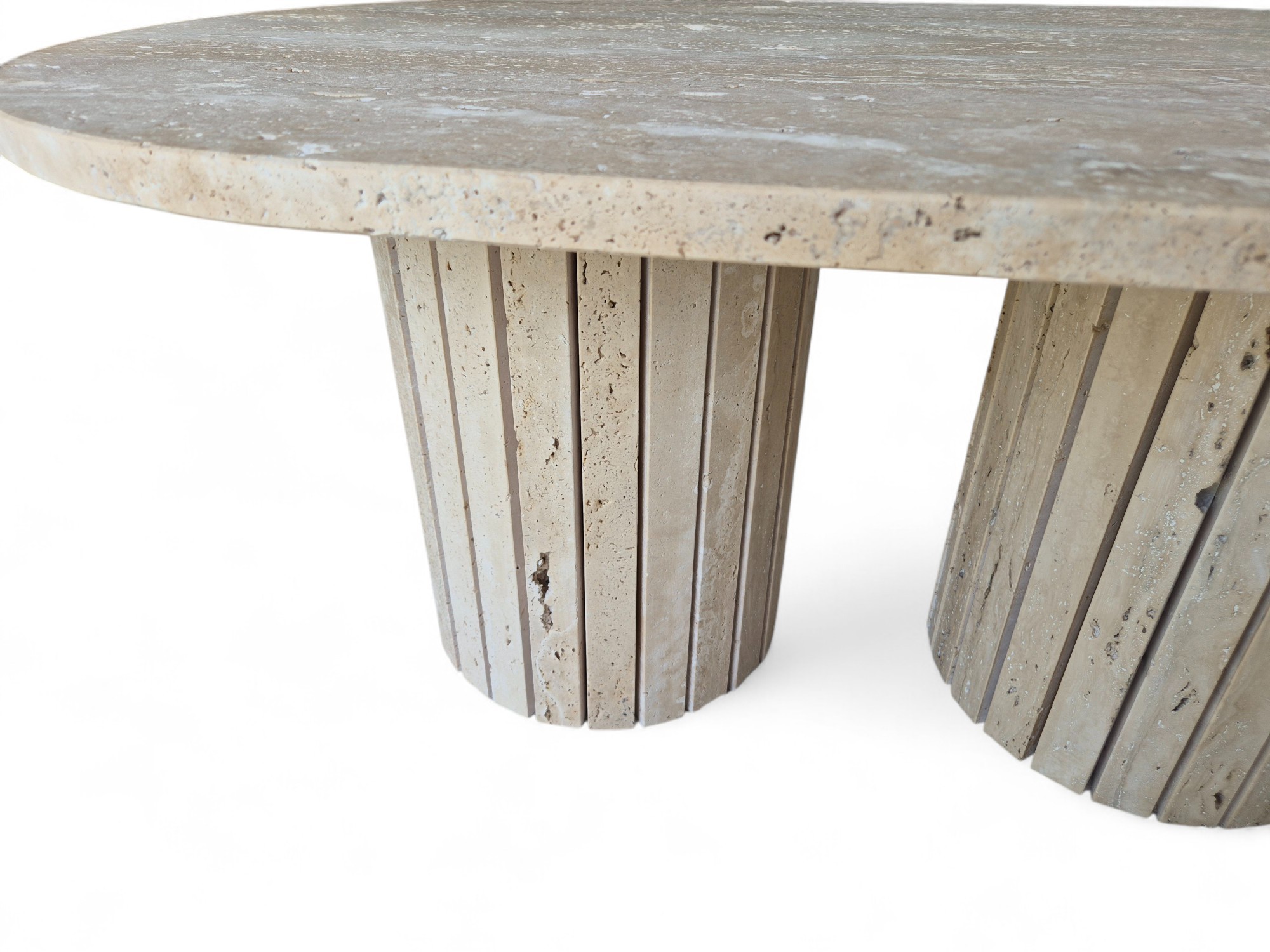 Couchtisch mit doppelt gerilltem Fuß – Bild 5