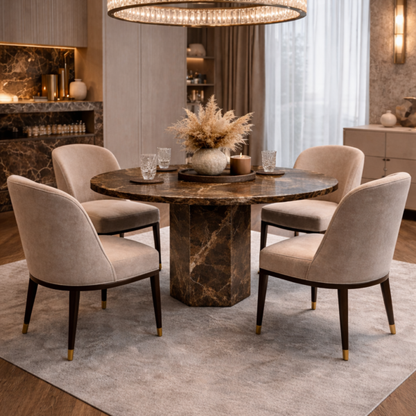 Marmortisch aus Emperador Dark